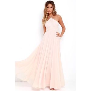 Lulus Peach Everlasting Enchantment Light Dress